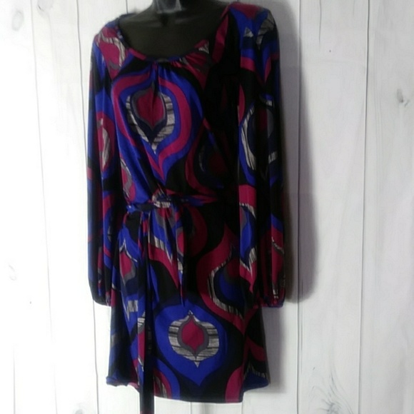 Bisou Bisou size 4 long sleeve wrap dress - Picture 7 of 12